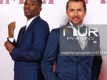 Actors William Abadie and Samuel Arnold attend a photocall during the premiere of the season fourth part two of 'Emily in Paris' Netflix ser...