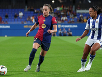 Ewa Pajor and Manuela Vanegas play during the match between FC Barcelona Women and Real Sociedad Women, corresponding to week 2 of the Liga...