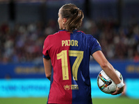 Ewa Pajor plays during the match between FC Barcelona Women and Real Sociedad Women, corresponding to week 2 of the Liga F, at the Johan Cru...