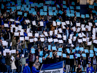 Supporters of FC Den Bosch during the match between Den Bosch and ADO at De Vliert for the Keuken Kampioen Divisie season 2024-2025 in Den B...