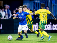 FC Den Bosch player Rik Mulders and ADO Den Haag player Joel Ideho during the match between Den Bosch and ADO at De Vliert for the Keuken Ka...