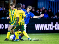 FC Den Bosch player Rik Mulders and ADO Den Haag player Joel Ideho during the match between Den Bosch and ADO at De Vliert for the Keuken Ka...