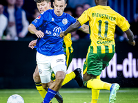 FC Den Bosch player Rik Mulders and ADO Den Haag player Joel Ideho during the match between Den Bosch and ADO at De Vliert for the Keuken Ka...