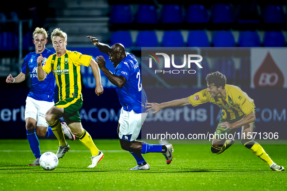 FC Den Bosch player Danzell Gravenberch plays during the match between Den Bosch and ADO at De Vliert for the Keuken Kampioen Divisie season...