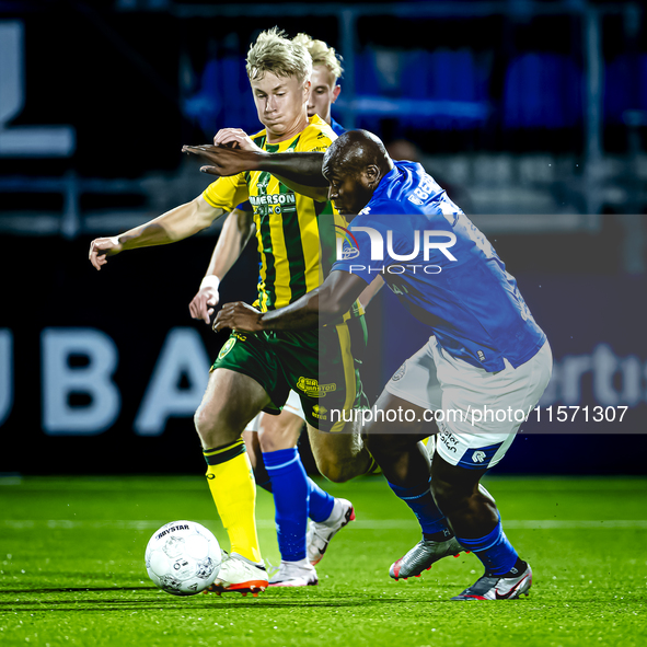 FC Den Bosch player Danzell Gravenberch plays during the match between Den Bosch and ADO at De Vliert for the Keuken Kampioen Divisie season...