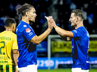 FC Den Bosch player Victor van den Bogaert and FC Den Bosch player Torles Knoll celebrate the goal during the match between Den Bosch and AD...