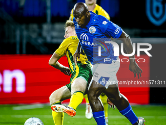 FC Den Bosch player Danzell Gravenberch plays during the match between Den Bosch and ADO at De Vliert for the Keuken Kampioen Divisie season...