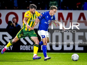 ADO Den Haag player Jordan Lee Bonis and FC Den Bosch player Stan Henderikx during the match between Den Bosch and ADO at De Vliert for the...