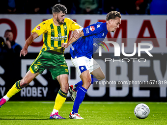 ADO Den Haag player Jordan Lee Bonis and FC Den Bosch player Stan Henderikx during the match between Den Bosch and ADO at De Vliert for the...