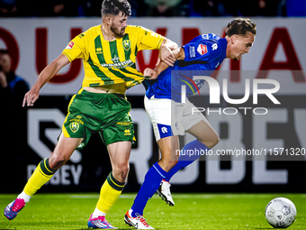 ADO Den Haag player Jordan Lee Bonis and FC Den Bosch player Stan Henderikx during the match between Den Bosch and ADO at De Vliert for the...