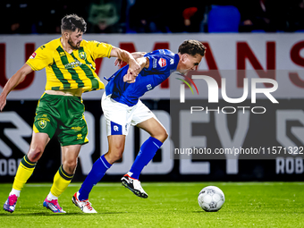 ADO Den Haag player Jordan Lee Bonis and FC Den Bosch player Stan Henderikx during the match between Den Bosch and ADO at De Vliert for the...