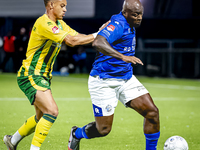 ADO Den Haag player Steven van der Sloot and FC Den Bosch player Danzell Gravenberch during the match Den Bosch vs. ADO at De Vliert for the...