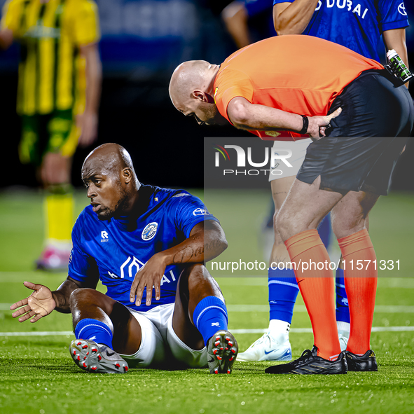 FC Den Bosch player Danzell Gravenberch plays during the match between Den Bosch and ADO at De Vliert for the Keuken Kampioen Divisie season...