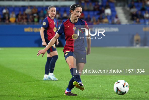 Aitana Bonmati plays during the match between FC Barcelona Women and Real Sociedad Women, corresponding to week 2 of the Liga F, at the Joha...