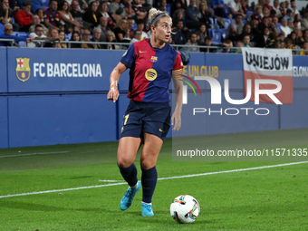 Alexia Putellas plays during the match between FC Barcelona Women and Real Sociedad Women, corresponding to week 2 of the Liga F, at the Joh...