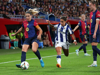 Alexia Putellas and Lorena Navarro play during the match between FC Barcelona Women and Real Sociedad Women, corresponding to week 2 of the...