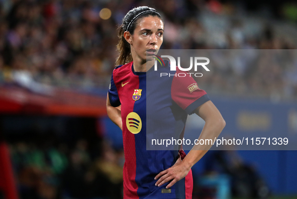 Aitana Bonmati plays during the match between FC Barcelona Women and Real Sociedad Women, corresponding to week 2 of the Liga F, at the Joha...