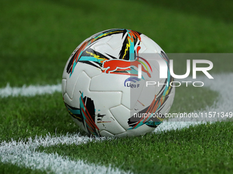 The official ball of the Liga F during the match between FC Barcelona Women and Real Sociedad Women, corresponding to week 2 of the Liga F,...