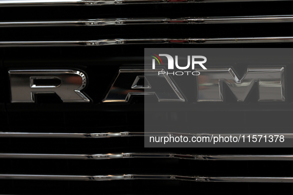 The RAM logo is seen during the Tuning Show Expo in Krakow, Poland, on September 8, 2024. 