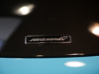 The McLaren logo is seen during the Tuning Show Expo in Krakow, Poland, on September 8, 2024. (