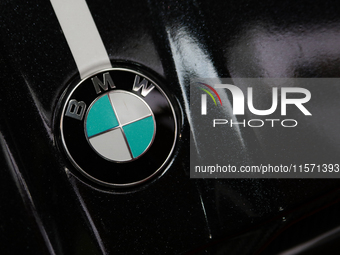 The BMW logo is seen during the Tuning Show Expo in Krakow, Poland, on September 8, 2024. (