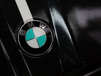 The BMW logo is seen during the Tuning Show Expo in Krakow, Poland, on September 8, 2024. (