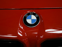 The BMW logo is seen during the Tuning Show Expo in Krakow, Poland, on September 8, 2024. (