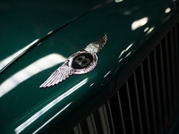 The Bentley logo is seen during the Tuning Show Expo in Krakow, Poland, on September 8, 2024. (