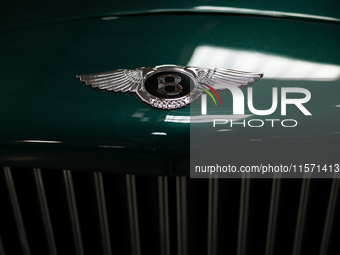 The Bentley logo is seen during the Tuning Show Expo in Krakow, Poland, on September 8, 2024. (