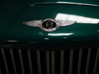 The Bentley logo is seen during the Tuning Show Expo in Krakow, Poland, on September 8, 2024. (