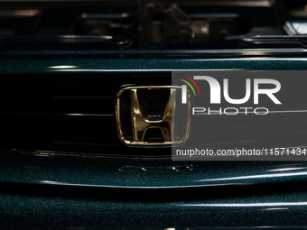 The Honda logo is seen during the Tuning Show Expo in Krakow, Poland, on September 8, 2024. (