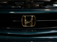 The Honda logo is seen during the Tuning Show Expo in Krakow, Poland, on September 8, 2024. (