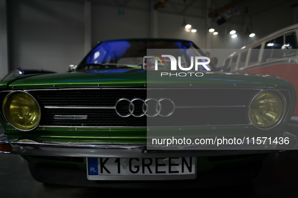 The Audi logo is seen during the Tuning Show Expo in Krakow, Poland, on September 8, 2024. 