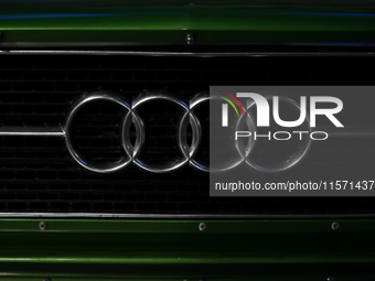 The Audi logo is seen during the Tuning Show Expo in Krakow, Poland, on September 8, 2024. (