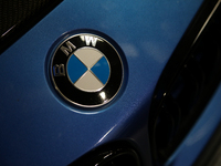 The BMW logo is seen during the Tuning Show Expo in Krakow, Poland, on September 8, 2024. (