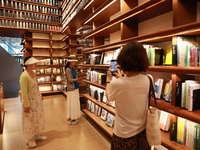 People visit TSUTAYA BOOKS in Xi'an, China, on September 13, 2024. On September 9, Xi'an TSUTAYA BOOKS issues a notice of closure and will c...