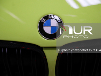 The BMW logo is seen during the Tuning Show Expo in Krakow, Poland, on September 8, 2024. (