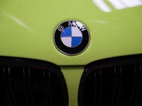 The BMW logo is seen during the Tuning Show Expo in Krakow, Poland, on September 8, 2024. (