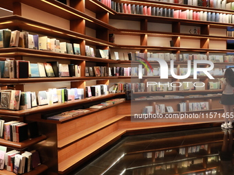 People visit TSUTAYA BOOKS in Xi'an, China, on September 13, 2024. On September 9, Xi'an TSUTAYA BOOKS issues a notice of closure and will c...