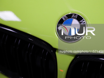 The BMW logo is seen during the Tuning Show Expo in Krakow, Poland, on September 8, 2024. (