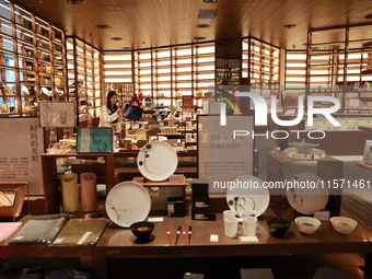 People visit TSUTAYA BOOKS in Xi'an, China, on September 13, 2024. On September 9, Xi'an TSUTAYA BOOKS issues a notice of closure and will c...