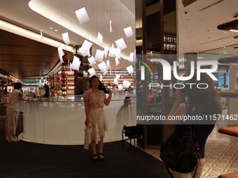 People visit TSUTAYA BOOKS in Xi'an, China, on September 13, 2024. On September 9, Xi'an TSUTAYA BOOKS issues a notice of closure and will c...