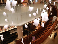 People visit TSUTAYA BOOKS in Xi'an, China, on September 13, 2024. On September 9, Xi'an TSUTAYA BOOKS issues a notice of closure and will c...