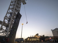 A young Iranian woman performs a bungee jump from a 40-meter rig at Adrenaline Park in Tehran, Iran, on September 13, 2024. Adrenaline Park...