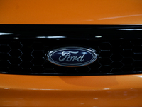 The Ford logo is seen during the Tuning Show Expo in Krakow, Poland, on September 8, 2024. (