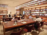 People visit TSUTAYA BOOKS in Xi'an, China, on September 13, 2024. On September 9, Xi'an TSUTAYA BOOKS issues a notice of closure and will c...