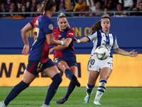 Fridolina Rolfo plays during the match between FC Barcelona Women and Real Sociedad Women, corresponding to week 2 of the Liga F, at the Joh...