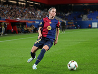 Ona Batlle plays during the match between FC Barcelona Women and Real Sociedad Women, corresponding to week 2 of the Liga F, at the Johan Cr...