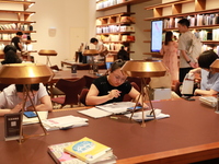 People visit TSUTAYA BOOKS in Xi'an, China, on September 13, 2024. On September 9, Xi'an TSUTAYA BOOKS issues a notice of closure and will c...