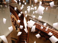 People visit TSUTAYA BOOKS in Xi'an, China, on September 13, 2024. On September 9, Xi'an TSUTAYA BOOKS issues a notice of closure and will c...